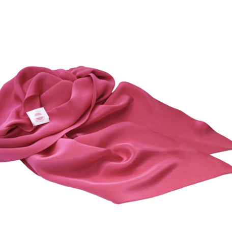 extra long silk scarf fuschia