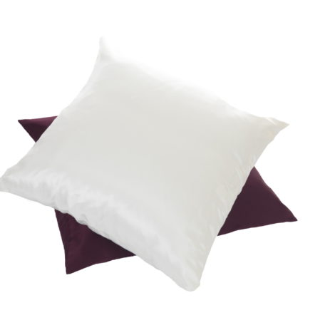 silk pillowcase off-white and burgundy