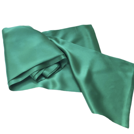 very long jade silk scarf
