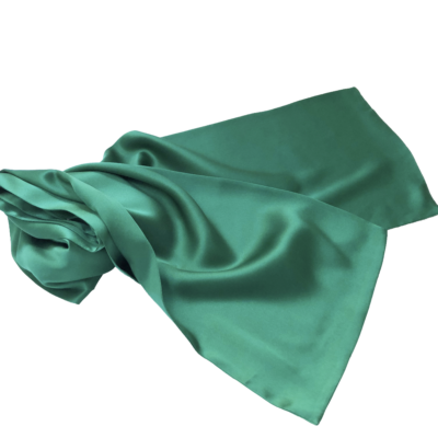 very long jade silk scarf