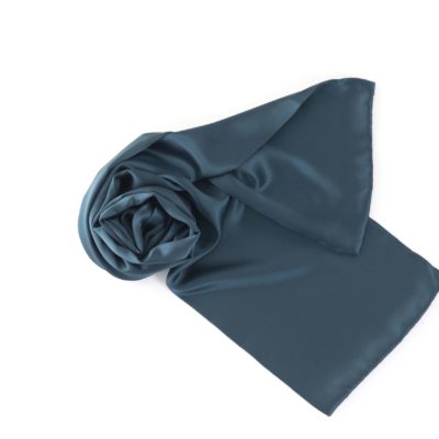 silk scarf deep blue