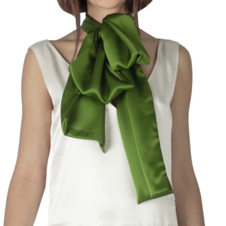 silk scarf green