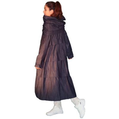 888 – Manteau denim et soie