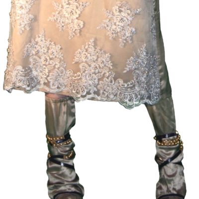 chaussettes en soie bronze