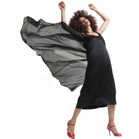 amazing fluid sleep dress in silk, made in France